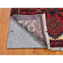 Load image into Gallery viewer, 3&#39;5&quot;x4&#39;10&quot; Rural Village Vintage Persian Hamadan In Mint Condition Clean Geometric Design Pure Wool Hand Knotted Oriental Rug FWR397956