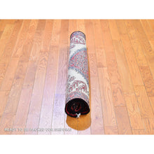 Load image into Gallery viewer, 3&#39;5&quot;x4&#39;10&quot; Rural Village Vintage Persian Hamadan In Mint Condition Clean Geometric Design Pure Wool Hand Knotted Oriental Rug FWR397956