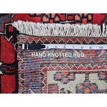 Load image into Gallery viewer, 3&#39;5&quot;x4&#39;10&quot; Rural Village Vintage Persian Hamadan In Mint Condition Clean Geometric Design Pure Wool Hand Knotted Oriental Rug FWR397956