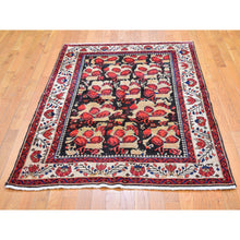 Load image into Gallery viewer, 4&#39;5&quot;x6&#39;1&quot; Beige Vintage Persian Karabakh Rural Village Good Condition Pure Wool Hand Knotted Oriental Rug FWR397968