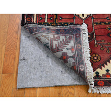 Load image into Gallery viewer, 3&#39;5&quot;x4&#39;10&quot; Hot Pink Vintage Persian Hadaman with Abrash Village Weave Organic Wool Hand Knotted Oriental Rug FWR397980