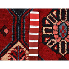 Load image into Gallery viewer, 4&#39;4&quot;x6&#39;8&quot; Red New Persian Hamadan Natural Wool Ethnic Design Hand Knotted with Vivid Colors Oriental Rug FWR398034