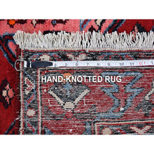 Load image into Gallery viewer, 4&#39;4&quot;x6&#39;8&quot; Red New Persian Hamadan Natural Wool Ethnic Design Hand Knotted with Vivid Colors Oriental Rug FWR398034