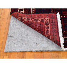 Load image into Gallery viewer, 5&#39;8&quot;x8&#39;6&quot; Box Design Vintage Persian Hamadan Red Natural Wool Hand Knotted Oriental Rug FWR398046