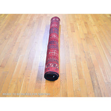 Load image into Gallery viewer, 5&#39;8&quot;x8&#39;6&quot; Box Design Vintage Persian Hamadan Red Natural Wool Hand Knotted Oriental Rug FWR398046