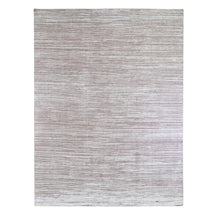 Load image into Gallery viewer, 9&#39;1&quot;x11&#39;10&quot; Old Rose Color Shade Silk with Textured Wool Hi-Low Pile Hand Knotted Oriental Rug FWR398274