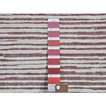Load image into Gallery viewer, 9&#39;1&quot;x11&#39;10&quot; Old Rose Color Shade Silk with Textured Wool Hi-Low Pile Hand Knotted Oriental Rug FWR398274