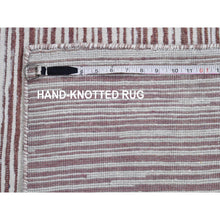 Load image into Gallery viewer, 9&#39;1&quot;x11&#39;10&quot; Old Rose Color Shade Silk with Textured Wool Hi-Low Pile Hand Knotted Oriental Rug FWR398274