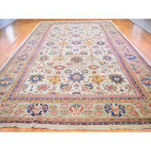Load image into Gallery viewer, 12&#39;x21&#39; Ivory Antique Persian Sultanabad Good Condition, Extra Long Clean Pure Wool Hand Knotted Oriental Rug FWR398742