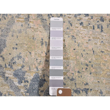Load image into Gallery viewer, 2&#39;x3&#39;4&quot; Ivory Large Elements with Pastels Modern Silk with Textured Wool Hand Knotted Oriental Rug FWR399120