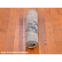 Load image into Gallery viewer, 2&#39;x3&#39;4&quot; Ivory Large Elements with Pastels Modern Silk with Textured Wool Hand Knotted Oriental Rug FWR399120