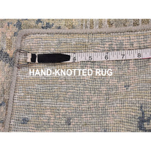 Load image into Gallery viewer, 2&#39;x3&#39;4&quot; Ivory Large Elements with Pastels Modern Silk with Textured Wool Hand Knotted Oriental Rug FWR399120