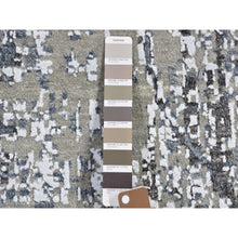 Load image into Gallery viewer, 2&#39;6&quot;x12&#39; Gray Persian Knot with Abstract Design Wool Denser Weave Hand Knotted Runner Oriental Rug FWR399162