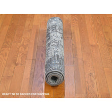 Load image into Gallery viewer, 3&#39;1&quot;x5&#39; Gray Abstract Design Wool Denser Weave Persian Knot Hand Knotted Mat Oriental Rug FWR399270