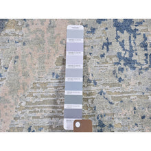 Load image into Gallery viewer, 3&#39;x5&#39;5&quot; Ivory Large Elements with Pastels Modern Silk with Textured Wool Hand Knotted Oriental Rug FWR399540