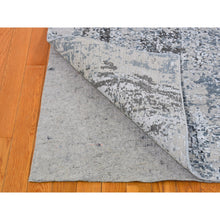 Load image into Gallery viewer, 3&#39;x5&#39; Silver Wool Persian Knot Denser Weave Abstract Design Hand Knotted Oriental Rug FWR399546