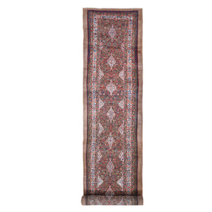 3'6"x17'4" Brown Antique Persian Serab XL and Wide Camel Hair Runner Full Pile Good Condition Pure Wool Hand Knotted Oriental Rug FWR399558