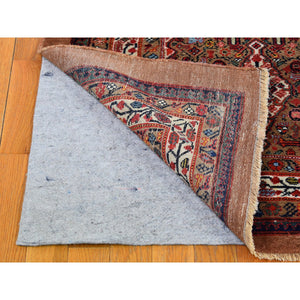 3'6"x17'4" Brown Antique Persian Serab XL and Wide Camel Hair Runner Full Pile Good Condition Pure Wool Hand Knotted Oriental Rug FWR399558