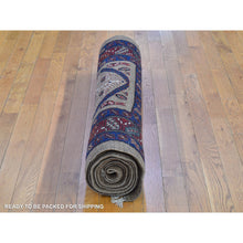 Load image into Gallery viewer, 4&#39;1&quot;x12&#39;8&quot; Brown Antique Persian Serab Camel Hair Galley Wide Runner Geometric Patter Natural Wool Hand Knotted Oriental Rug FWR399582
