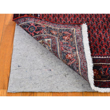 Load image into Gallery viewer, 3&#39;x9&#39;10&quot; Full Pile Vintage Persian Senneh Pure Wool Runner Denser Weave Red Hand Knotted Oriental Rug FWR399642