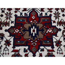 Load image into Gallery viewer, 3&#39;3&quot;x14&#39;7&quot; Vintage Persian Karajeh Full Pile Excellent Condition Ivory Natural Wool Hand Knotted Runner Oriental Rug FWR399822