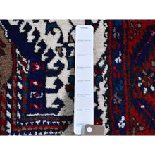 Load image into Gallery viewer, 3&#39;3&quot;x14&#39;7&quot; Vintage Persian Karajeh Full Pile Excellent Condition Ivory Natural Wool Hand Knotted Runner Oriental Rug FWR399822