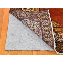 Load image into Gallery viewer, 4&#39;8&quot;x12&#39; Brick Red Antique North West Persian Wide Gallery Size Runner, Dated 1876 Even Wear Pure Wool Abrush Hand Knotted Clean Oriental Rug FWR399942