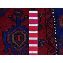Load image into Gallery viewer, 4&#39;6&quot;x6&#39;8&quot; Red New Persian Hamadan Organic Wool Geometric Medallion Design Hand Knotted Oriental Rug FWR400032