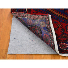 Load image into Gallery viewer, 4&#39;6&quot;x6&#39;8&quot; Red New Persian Hamadan Organic Wool Geometric Medallion Design Hand Knotted Oriental Rug FWR400032