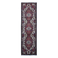 Load image into Gallery viewer, 2&#39;8&quot;x9&#39;3&quot; Vintage Persian Bakhtiar with Triple Medallion Design Cherry Red Natural Wool Clean Hand Knotted Oriental Rug FWR400062