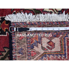 Load image into Gallery viewer, 2&#39;8&quot;x9&#39;3&quot; Vintage Persian Bakhtiar with Triple Medallion Design Cherry Red Natural Wool Clean Hand Knotted Oriental Rug FWR400062