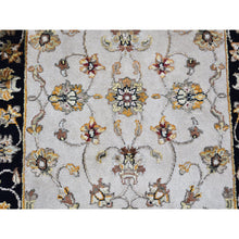 Load image into Gallery viewer, 2&#39;7&quot;x9&#39;10&quot; Ivory Rajasthan Half Wool and Half Silk Floral Design Thick and Plush Hand Knotted Runner Oriental Rug FWR400608