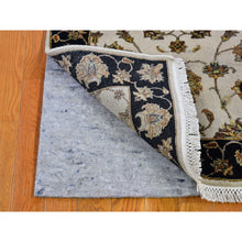Load image into Gallery viewer, 2&#39;7&quot;x9&#39;10&quot; Ivory Rajasthan Half Wool and Half Silk Floral Design Thick and Plush Hand Knotted Runner Oriental Rug FWR400614