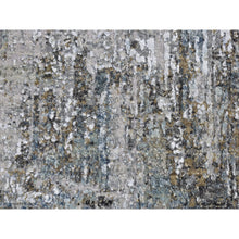 Load image into Gallery viewer, 2&#39;6&quot;x4&#39;4&quot; Gray Persian Knot with Abstract Design Wool Denser Weave Hand Knotted Oriental Rug FWR400764