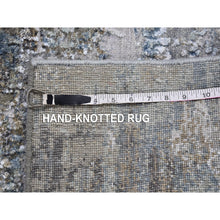 Load image into Gallery viewer, 2&#39;6&quot;x4&#39;4&quot; Gray Persian Knot with Abstract Design Wool Denser Weave Hand Knotted Oriental Rug FWR400764