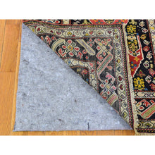 Load image into Gallery viewer, 3&#39;1&quot;x14&#39;3&quot; Green Antique Caucasian Wide Runner High KPSI, Good Condition with Hand Knotted Chocolate Brown Pure Wool Oriental Rug FWR401052