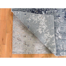 Load image into Gallery viewer, 2&#39;6&quot;x10&#39;1&quot; Gray Dense Weave Abstract Design Wool Hand Knotted Runner Oriental Rug FWR401184