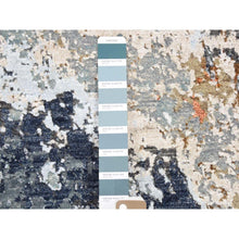 Load image into Gallery viewer, 2&#39;6&quot;x10&#39;1&quot; Gray Dense Weave Abstract Design Wool Hand Knotted Runner Oriental Rug FWR401184