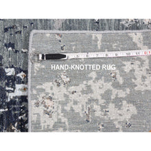 Load image into Gallery viewer, 2&#39;6&quot;x10&#39;1&quot; Gray Dense Weave Abstract Design Wool Hand Knotted Runner Oriental Rug FWR401184