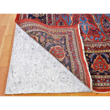 Load image into Gallery viewer, 12&#39;5&quot;x13&#39;9&quot; Tomato Red Antique Persian Bijar XL Squarish Size All Over Garus Design Full Pile Clean and Soft Pure Wool Hand Knotted Oriental Rug FWR401190