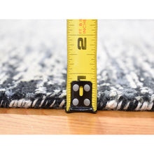 Load image into Gallery viewer, 3&#39;x5&#39; Black Pure Silk and Wool Modern Design Hand Knotted Oriental Mat Rug FWR401802