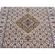 Load image into Gallery viewer, 2&#39;9&quot;x9&#39;8&quot; Hand Knotted Tabriz Mahi Double Fish Medallions Design Wool Honey Brown Oriental Runner Rug FWR401808