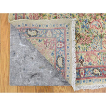 Load image into Gallery viewer, 10&#39;x13&#39; Ivory Antique Persian Kerman, Full Pile Excellent Condition and Soft Paisley Design Hand Knotted Pure Wool Oriental Rug FWR401988