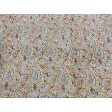 Load image into Gallery viewer, 10&#39;x13&#39; Ivory Antique Persian Kerman, Full Pile Excellent Condition and Soft Paisley Design Hand Knotted Pure Wool Oriental Rug FWR401988