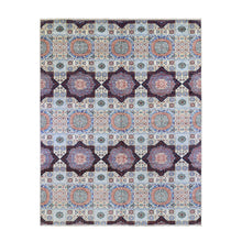 Load image into Gallery viewer, 10&#39;x13&#39;9&quot; Ivory Hand Knotted Mamluk Repetitive Design, Borderless Pure Wool Oriental Rug FWR401994