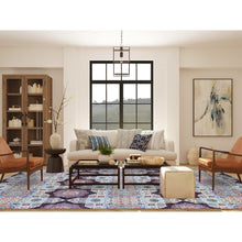Load image into Gallery viewer, 10&#39;x13&#39;9&quot; Ivory Hand Knotted Mamluk Repetitive Design, Borderless Pure Wool Oriental Rug FWR401994