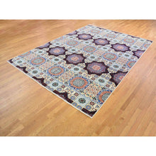 Load image into Gallery viewer, 10&#39;x13&#39;9&quot; Ivory Hand Knotted Mamluk Repetitive Design, Borderless Pure Wool Oriental Rug FWR401994