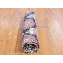 Load image into Gallery viewer, 10&#39;x13&#39;9&quot; Ivory Hand Knotted Mamluk Repetitive Design, Borderless Pure Wool Oriental Rug FWR401994
