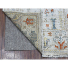 Load image into Gallery viewer, 2&#39;9&quot;x15&#39;6&quot; Ivory Angora Oushak With Cypress Tree Design Soft Velvety Wool Hand Knotted Oriental XL Runner Rug FWR402150