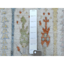 Load image into Gallery viewer, 2&#39;9&quot;x15&#39;6&quot; Ivory Angora Oushak With Cypress Tree Design Soft Velvety Wool Hand Knotted Oriental XL Runner Rug FWR402150